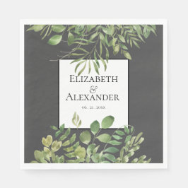 Einfache Foliage, Hochzeitsempfang Serviette