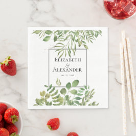 Einfache Foliage, Hochzeitsempfang Serviette