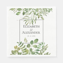 Einfache Foliage, Hochzeitsempfang Serviette