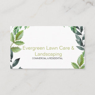 Einfache Foliage Landscaping Business Card Visitenkarte