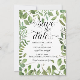 Einfache Foliage, Save the Date Hochzeit