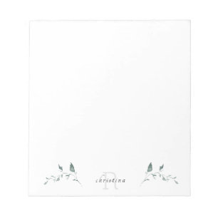 Einfache Folienmonogramm Notizblock