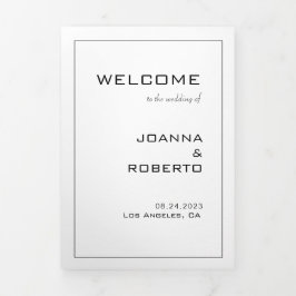 Einfache formale Dreifachverheiratung Dreifach Gefaltete Einladung