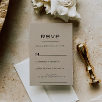Einfache formale Kraft-RSVP-Karte