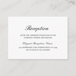 Einfache formelle Hochzeit Begleitkarte