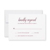 Einfache formelle Hochzeit in Burgund Elegant