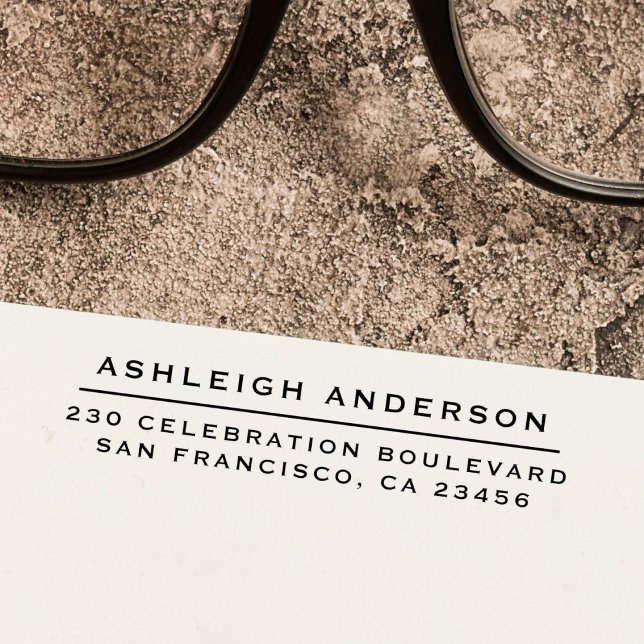 Einfache formelle Individuelle Name und Rücksendea Permastempel (Von Creator hochgeladen)