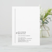 Einfache formelle moderne Hochzeit in Schwarz-Weiß