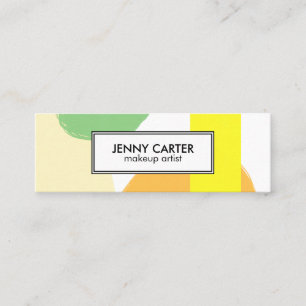Einfache Formen Minimalistisch Cooles Green Gold Mini Visitenkarte