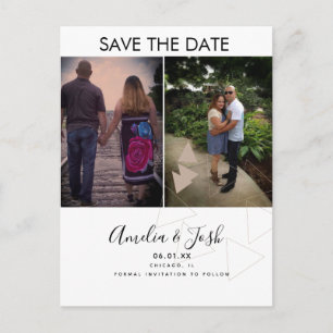 Einfache Formen Save the Date Foto Postkarte