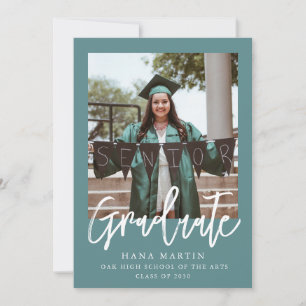 Einfache Foto-Abschluss-Klasse 2025 Ankündigung