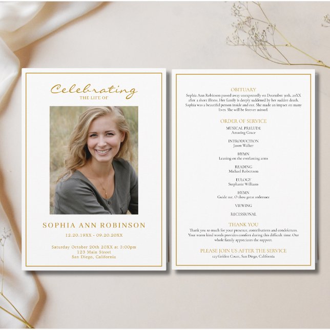 Einfache Foto-Beerdigungsorden Programm (Von Creator hochgeladen)