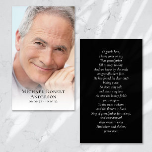 Einfache Foto Beileid Beerdigung Gedenkkarte