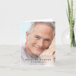 Einfache Foto Beileid Beerdigung Gedenkstätte Dankeskarte