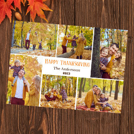 Einfache Foto-Collage des modernen Erntedanks Feiertagskarte