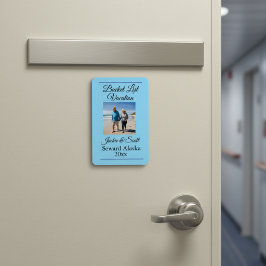 Einfache Foto-Eimerliste Kreuzfahrt Blau Personali Magnet