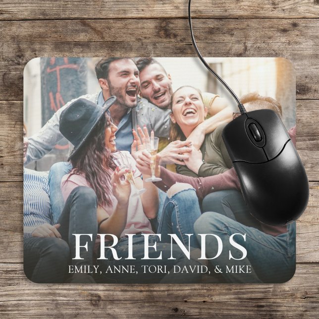 Einfache Foto Freunde Personalisiert Mousepad (Von Creator hochgeladen)