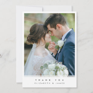 Einfache Foto Hochzeit Dankeschön-Karte Dankeskarte