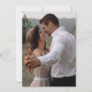 Einfache Foto-Hochzeit Einladung