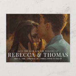 Einfache Foto Hochzeit Einladung Postkarte