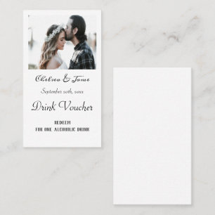 Einfache Foto Hochzeitsticket Karten