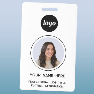 Einfache Foto-ID-Namensschild Ausweis