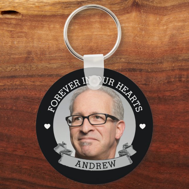 Einfache Foto-Memorial Schlüsselanhänger (Vorderseite)