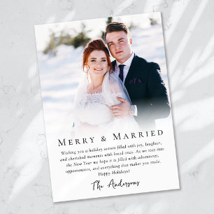 Einfache Foto Merry & Married Feiertagskarte