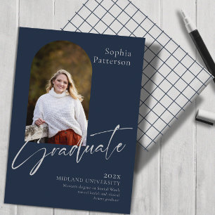 Einfache Foto Navy Grau Uni Ankündigung