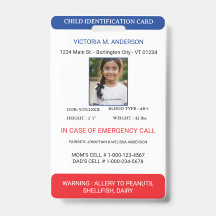 Einfache Foto-Notfall-Kinder-ID
