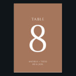 Einfache Foto Rustikale Hochzeitstische Tischnummer<br><div class="desc">Die Rustikale Hochzeitskarte mit dem Foto Simple Color, das eine Touch rustikalen Charmes und Personalisierung für Ihren besonderen Tag bietet. Diese Tischkarten sind mit viel Liebe zum Detail gestaltet und harmonieren perfekt mit Eleganz und Eleganz. Sie ergänzen jede Art von Hochzeitsdekor. Auf der Vorderseite findet man ein wunderschön gestaltetes Typografie-Design,...</div>