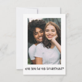 Einfache Foto: Sie werden meine Bridesmaid-Karte s Einladung