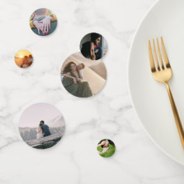 Einfache Foto-Thementabelle Konfetti