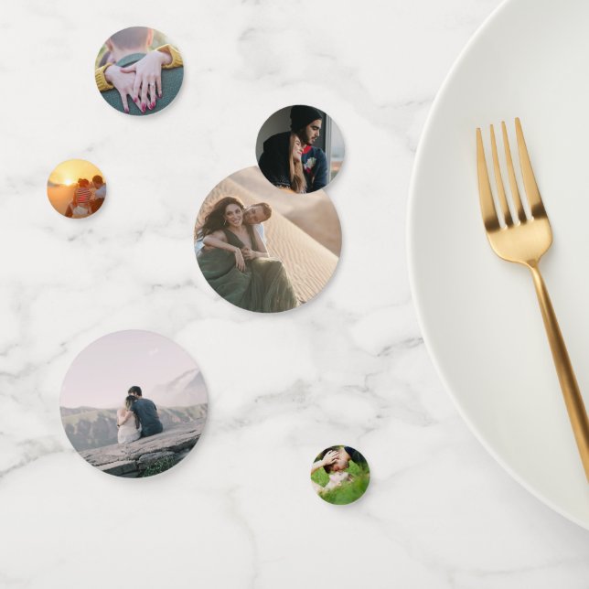 Einfache Foto-Thementabelle Konfetti (Gruppe)