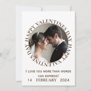 Einfache Foto Valentinstag Card Feiertagskarte