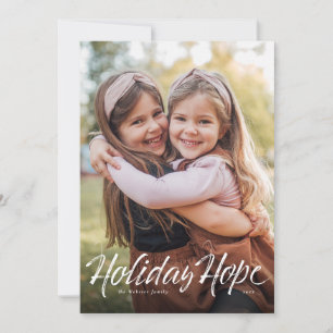 Einfache Foto-Weihnachtskarte 'Holiday Hope' Feiertagskarte