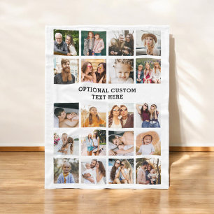 Einfache FotoCollage 20 Personalisiert Fleecedecke