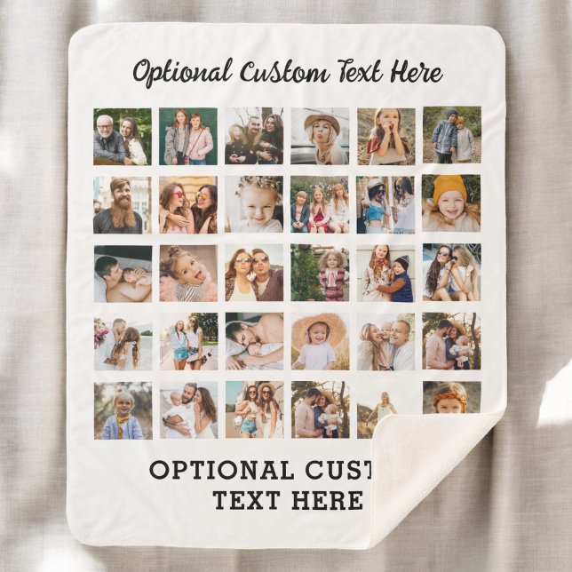 Einfache FotoCollage 30 Personalisiert Sherpadecke (Von Creator hochgeladen)