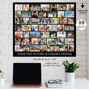 Einfache Fotocollage 49 mit mehreren Formen Poster