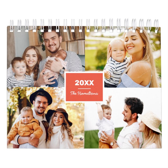 Einfache FotoCollage-Familie 2022 Kalender (Titelbild)