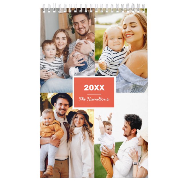 Einfache FotoCollage-Familie 2022 Kalender (Titelbild)