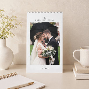 Einfache Fotocollage für Frischvermählte im modern Kalender