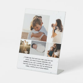 Einfache FotoCollage mit benutzerdefinierter Meldu Sockelschild