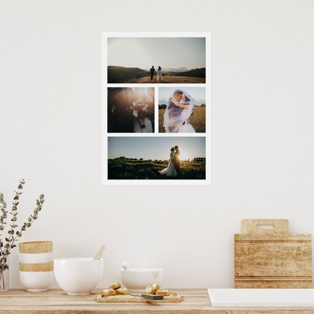 Einfache FotoCollage Modern Poster (Küche)