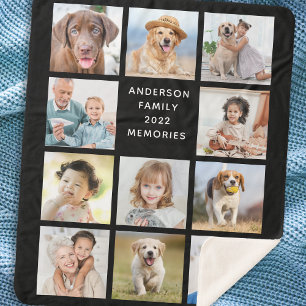 Einfache FotoCollage Personalisiert 11 Bild Sherpadecke