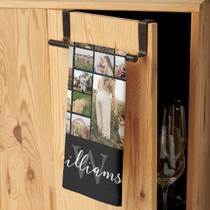 Einfache FotoCollage Personalisiert Geschirrtuch