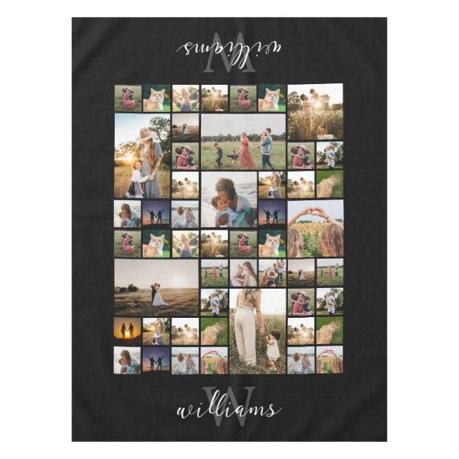 Einfache FotoCollage Personalisiert Tischdecke (Vorderseite)