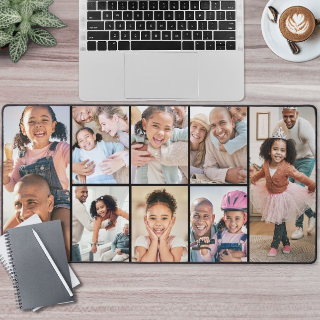 Einfache FotoCollage Schreibtischunterlage (Simple Photo Collage Desk Mat)