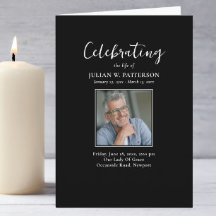 Einfache Fotos Feiern des Lebens, Beerdigung Programm