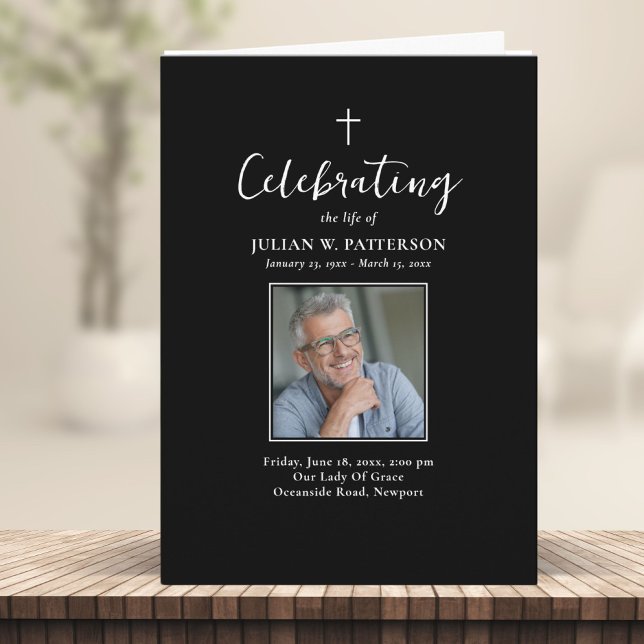 Einfache Fotos Klassischer Beerdigungsauftrag Programm (Von Creator hochgeladen)